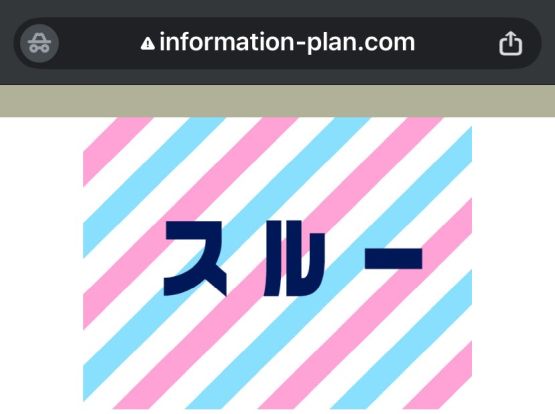 スルー（information-plan.com） 詐欺